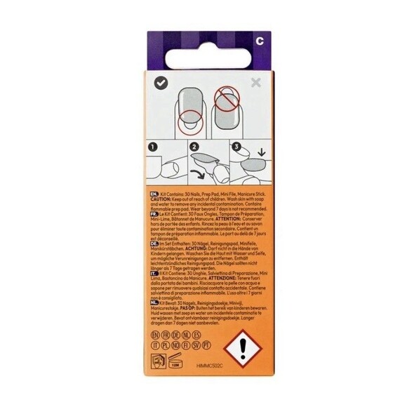 Limited Edition Kiss Impress No Glue PressOn Nails Glow In The Dark 30ct Size M - Picture 2 of 6